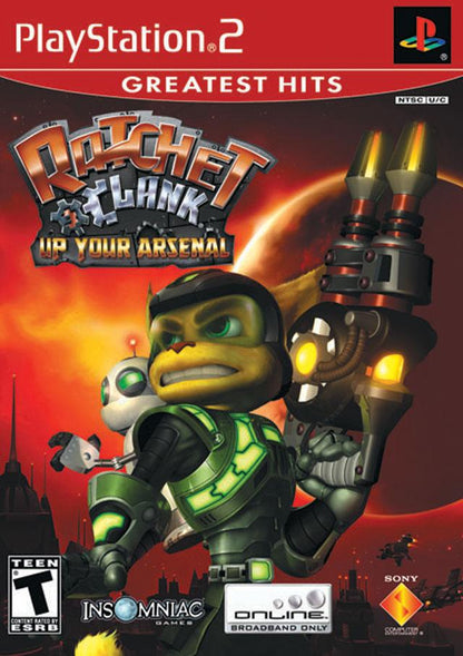 J2Games.com | Ratchet and Clank Up Your Arsenal With Players Guide (Greatest Hits) (Playstation 2) (Pre-Played - CIB - Good).