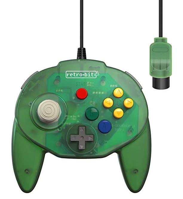 J2Games.com | Nintendo 64 Tribute64 Controller Forest Green (Retro-Bit) (Nintendo 64) (Brand New).