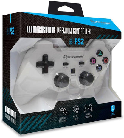 J2Games.com | Warrior Premium Controller for PS2 White (Hyperkin) (Brand New).