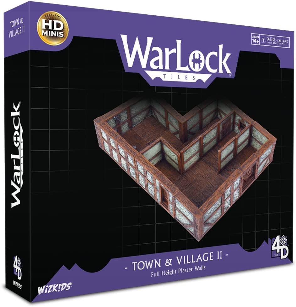 WarLock Tiles: Town &amp; Village II - Paredes de yeso de altura completa (juguetes)