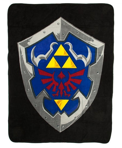 J2Games.com | Throw Blanket - Nintendo Legend of Zelda Shield (Brand New).