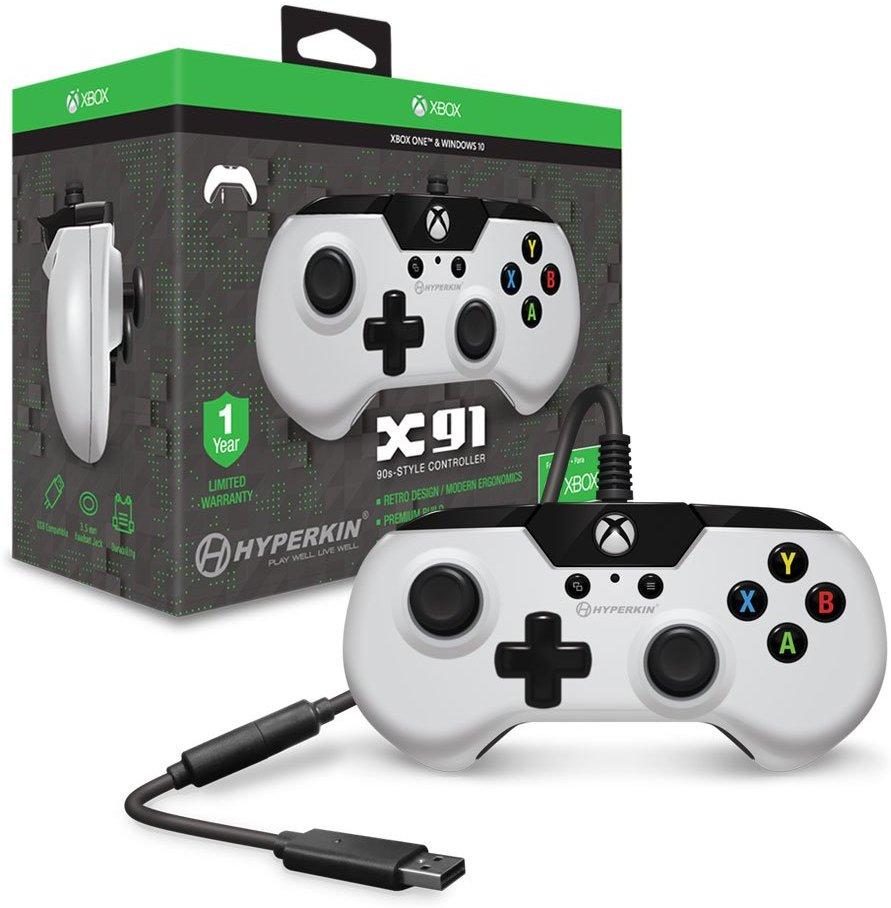 J2Games.com | X91 Wired Controller for Xbox One Windows 10 White (Hyperkin) (Brand New).