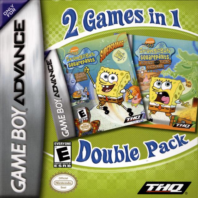 Paquete doble de 2 juegos en 1 - Bob Esponja: SuperSponge / Bob Esponja: La venganza del Holandés Errante (Gameboy Advance)