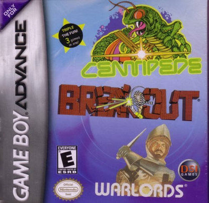 Centipede / Breakout / Warlords (Gameboy Advance)