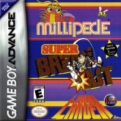 Millipede / Super Breakout / Lunar Lander (Gameboy Advance)