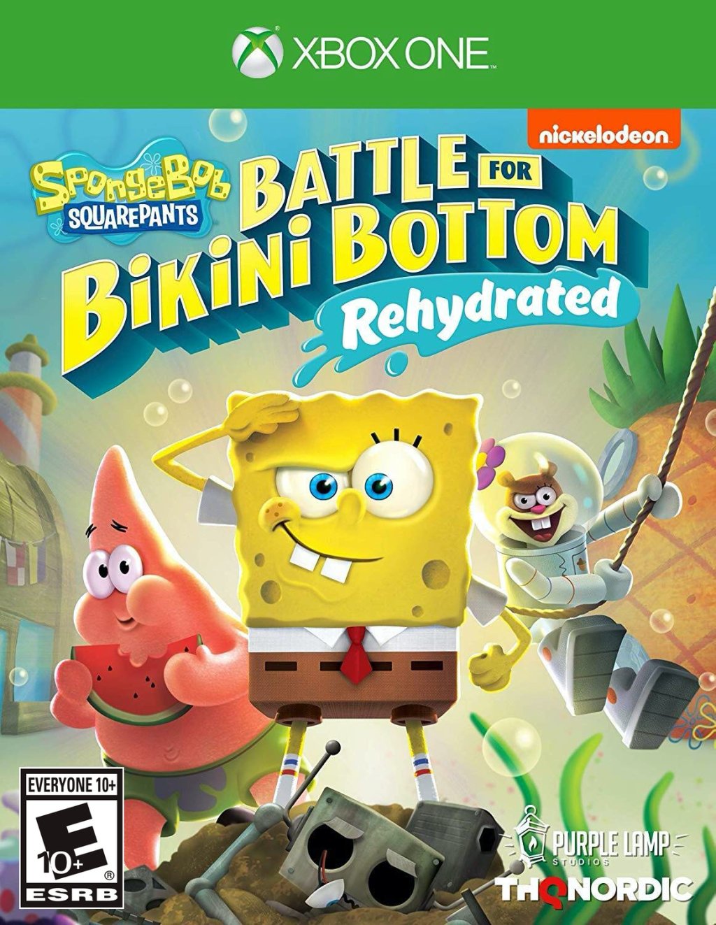 J2Games.com | SpongeBob SquarePants Battle For Bikini Bottom Rehydrated (Xbox One) (Pre-Played - CIB - Good).