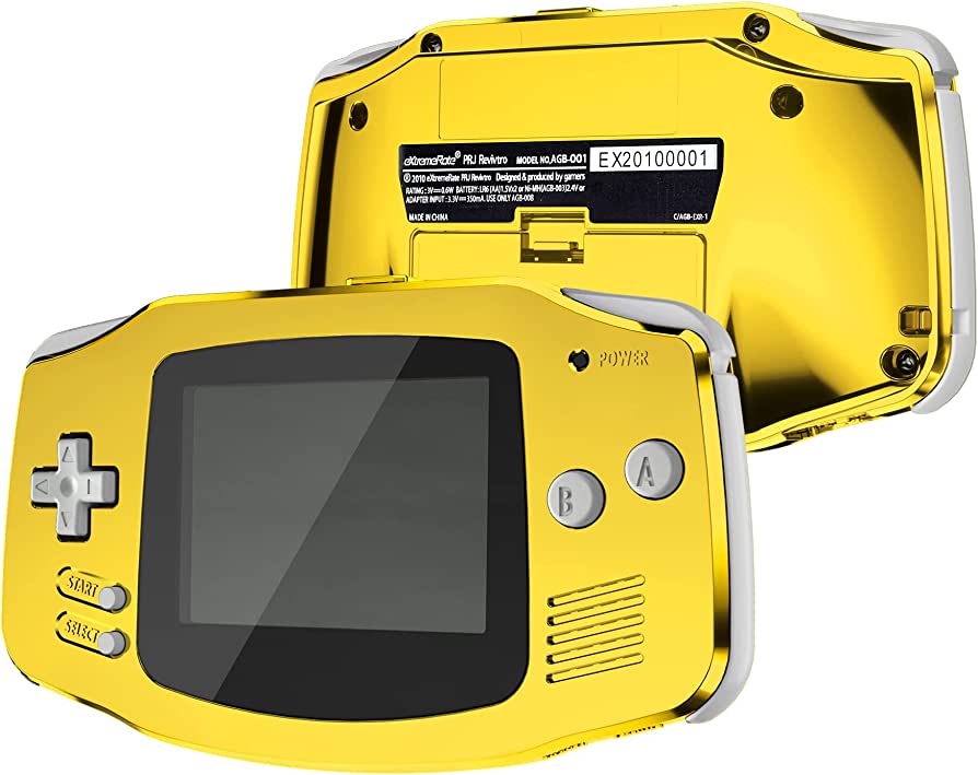 Custom Modded Gameboy Advance Chrome Gold Console (Gameboy Advance)
