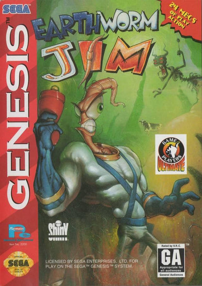 J2Games.com | Earthworm Jim (Sega Genesis) (Pre-Played - Game Only).