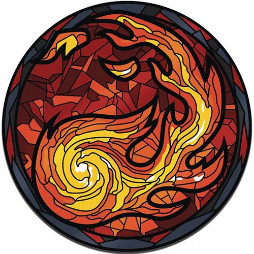 Magic the Gathering Stained Glass - Mountain: Limited Edition Augmented Reality Pin (Toys)