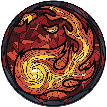 Magic the Gathering Stained Glass - Mountain: Limited Edition Augmented Reality Pin (Toys)