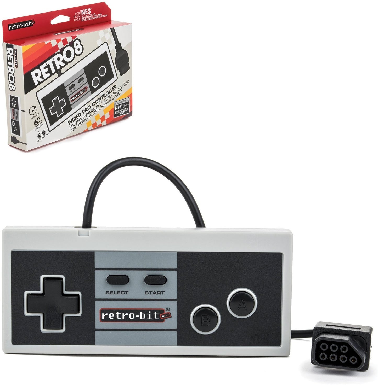 J2Games.com | NES Classic Retro8 Pro Controller (Retro-Bit) (Brand New).