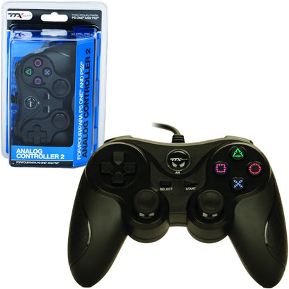 J2Games.com | PS2 Controller Wired Black (TTX) (Brand New).