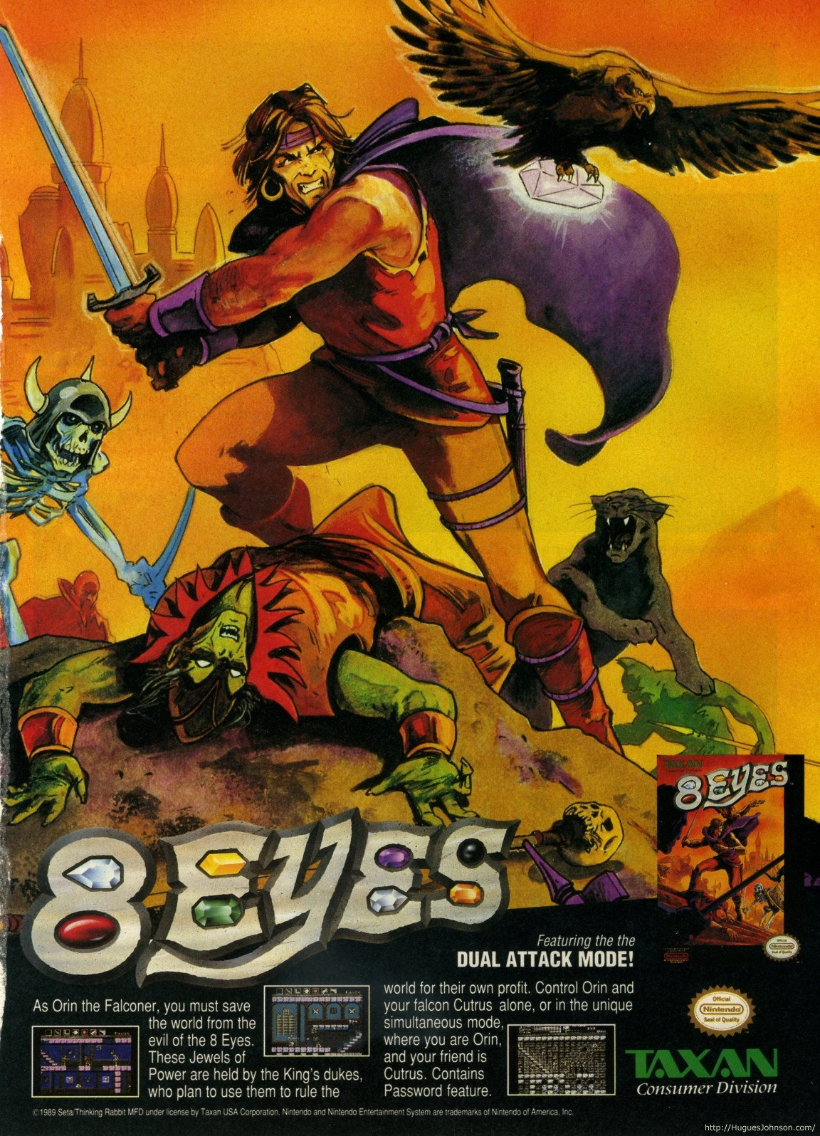 J2Games.com | 8 Eyes (Nintendo NES) (Pre-Played - Game Only).