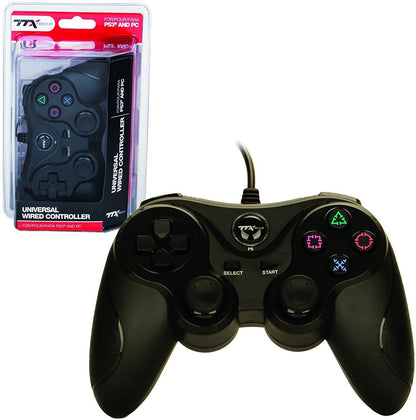J2Games.com | TTX Black PS3 Controller Wired USB (Playstation 3) (Brand New).