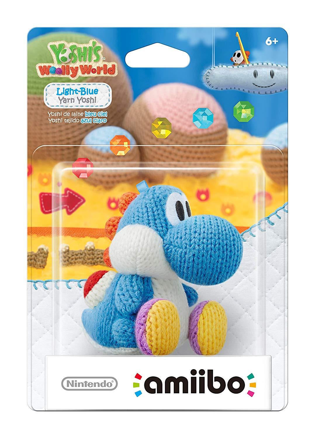 J2Games.com | Light Blue Yarn Yoshi Amiibo Yoshi's Woolly World Series (Brand New) (Nintendo Switch).