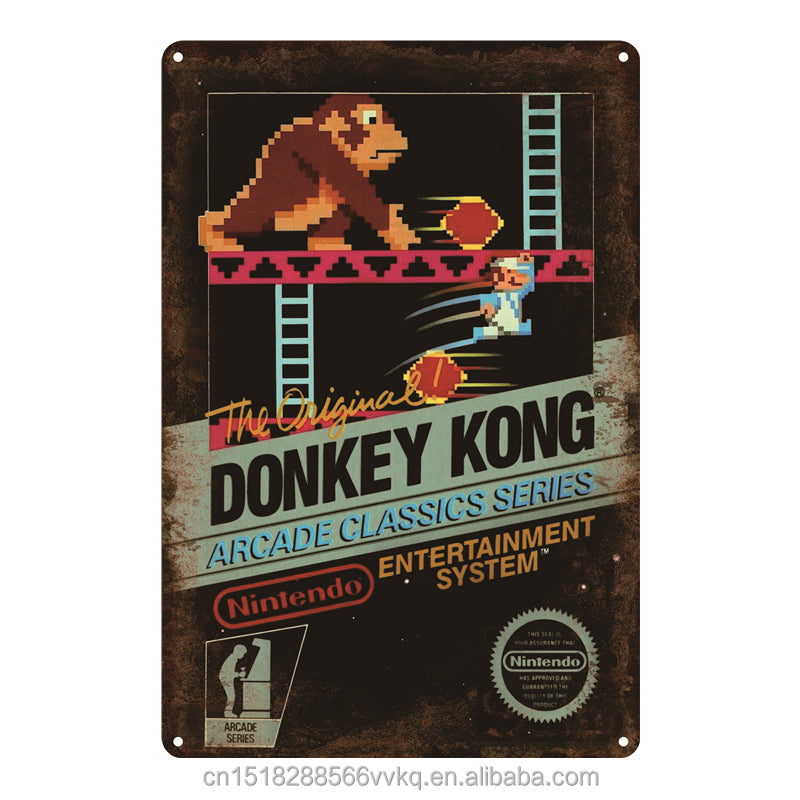 "Donkey Kong NES" Metal Sign (Toys)