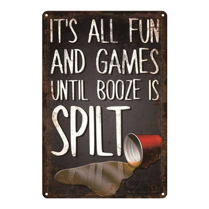 "It's All Fun and Games" Metal Poster Tin Sign (Toys)
