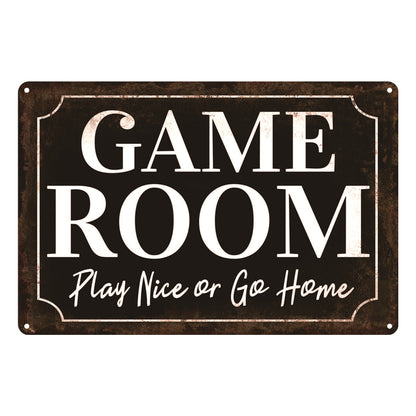 "Game Room" Metal Poster Tin Sign (Toys)