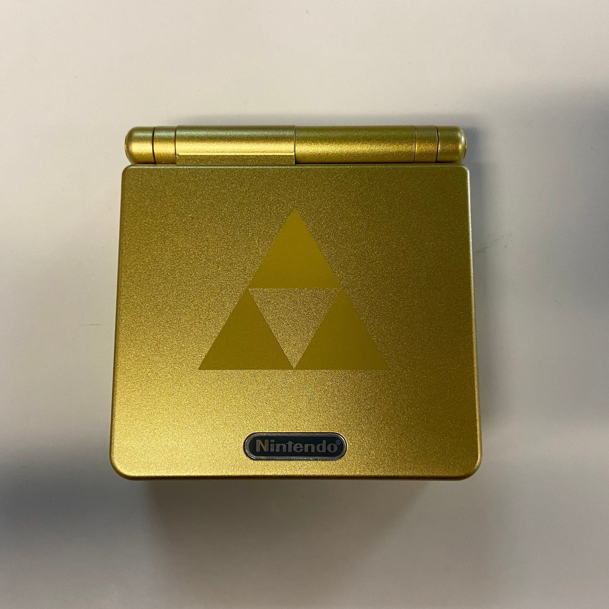 Custom Modded Gameboy Advance SP Zelda Tri-Force Edition w/ V2 IPS Scr ...