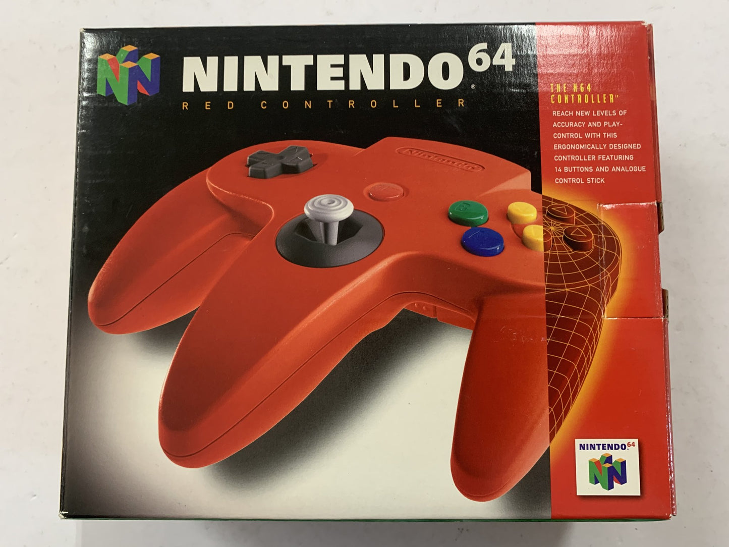 Red Nintendo 64 Controller with Box (Nintendo 64)