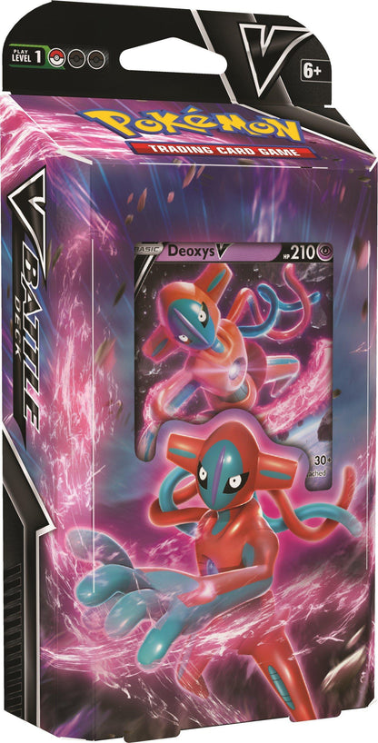 Juego de cartas coleccionables Pokémon: Deoxys V o Zeraora V Battle Deck (Juguetes)