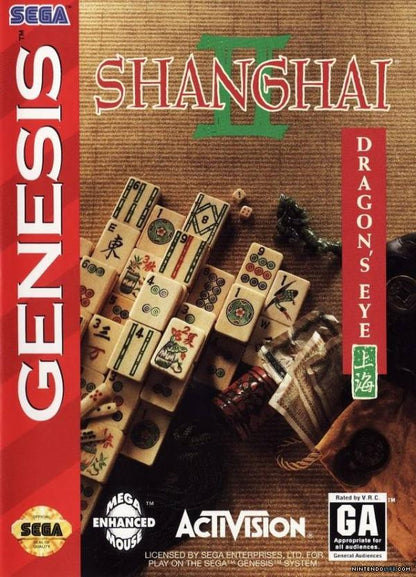 J2Games.com | Shanghai II Dragon's Eye (Sega Genesis) (Pre-Played - CIB - Very Good).