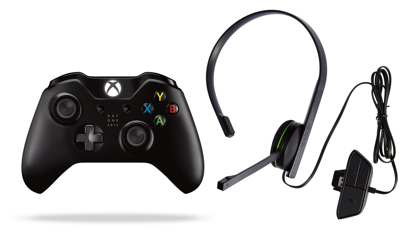 J2Games.com | Xbox One Controller Black Day One 2013 Edition w/Headset (Xbox One) (Pre-Played - Game Only).
