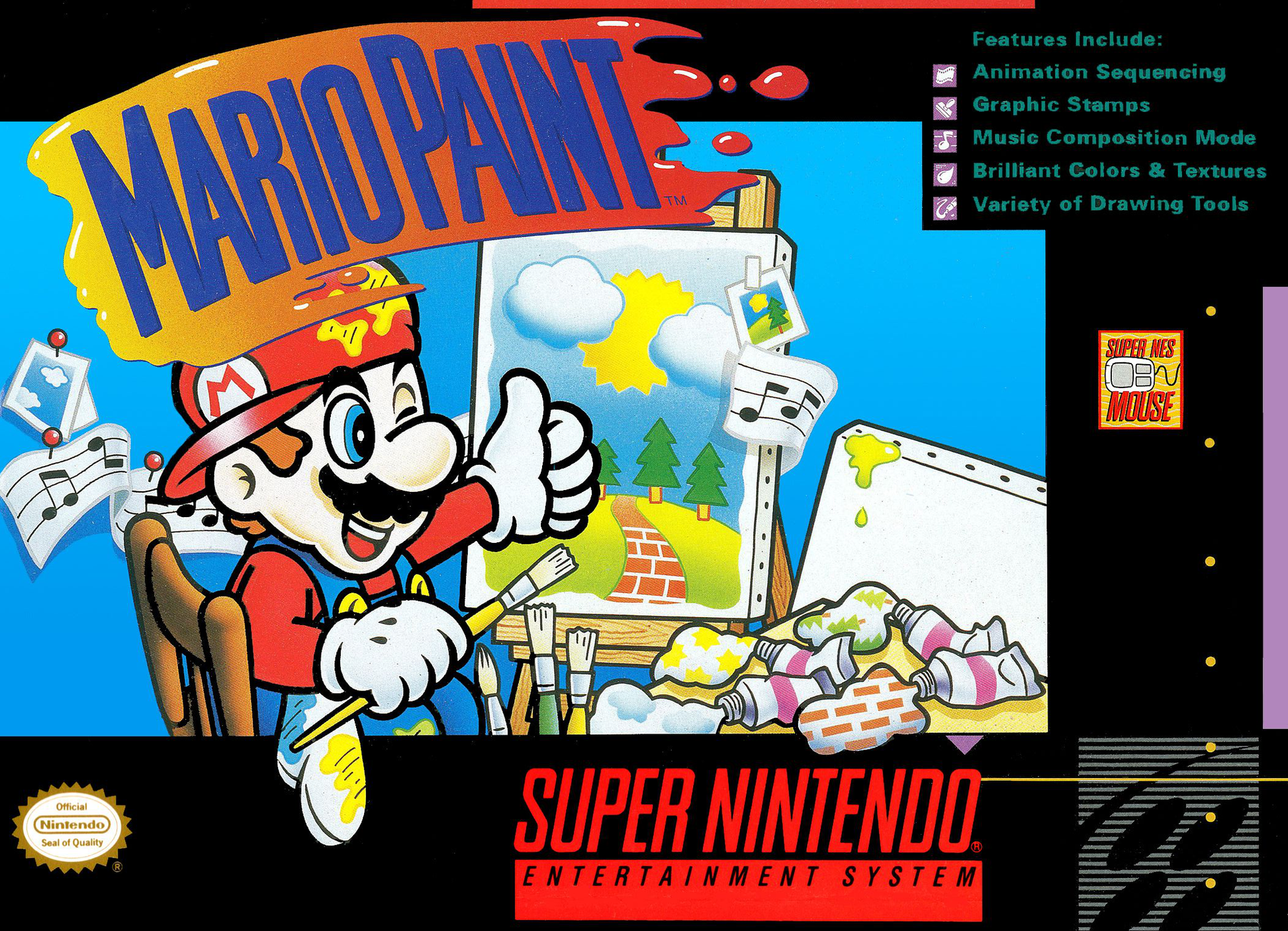 J2Games.com | Mario Paint with Mouse (Super Nintendo) (Pre-Played - See Details).