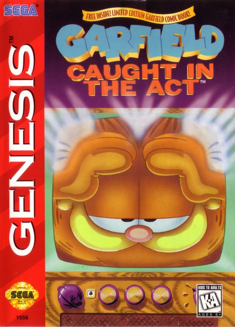 J2Games.com | Garfield Caught in the Act (Sega Genesis) (Pre-Played - CIB - Good).
