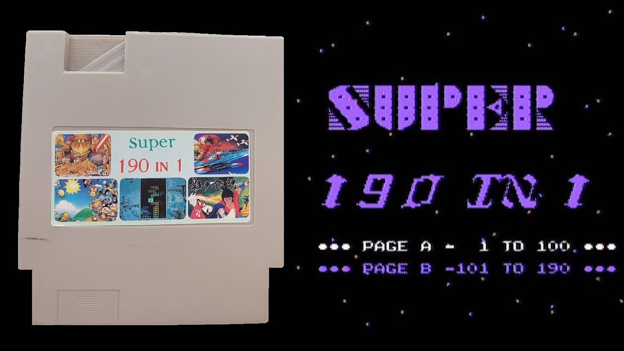 190 in 1 Cartridge (Nintendo NES)
