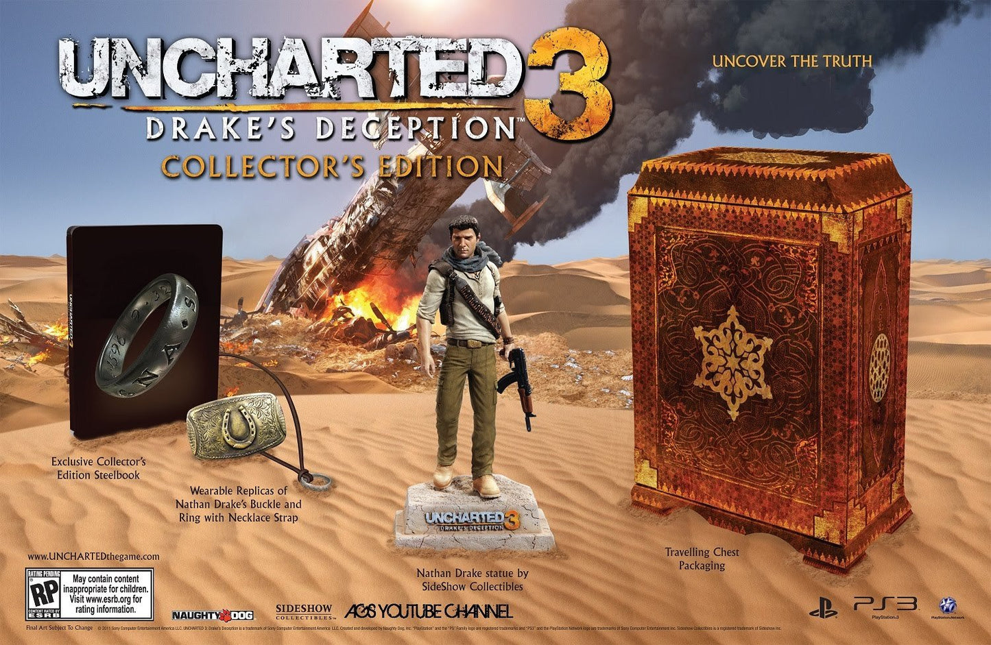 J2Games.com | Uncharted 3: Drake's Deception (Collector's Edition) (Pre-Played - CIB - Good).