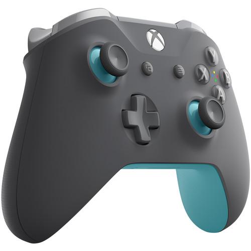 Xbox One Grey Blue Wireless Controller (Xbox One)
