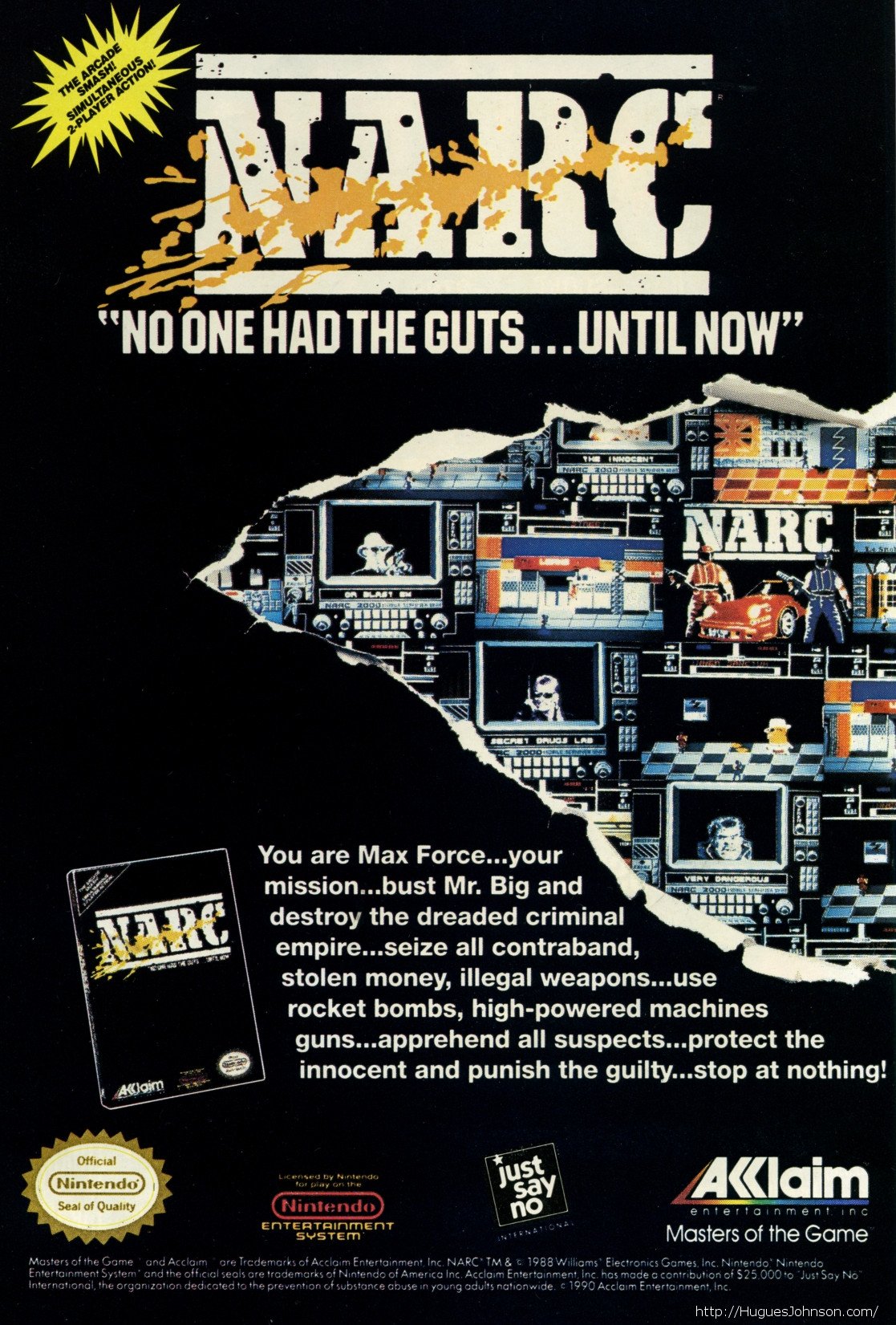 J2Games.com | NARC (Nintendo NES) (Pre-Played - Game Only).