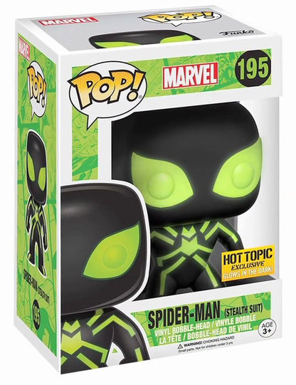 J2Games.com | POP! Marvel 195: Spider-man (Stealth Suit) (Brand New) (Funko).