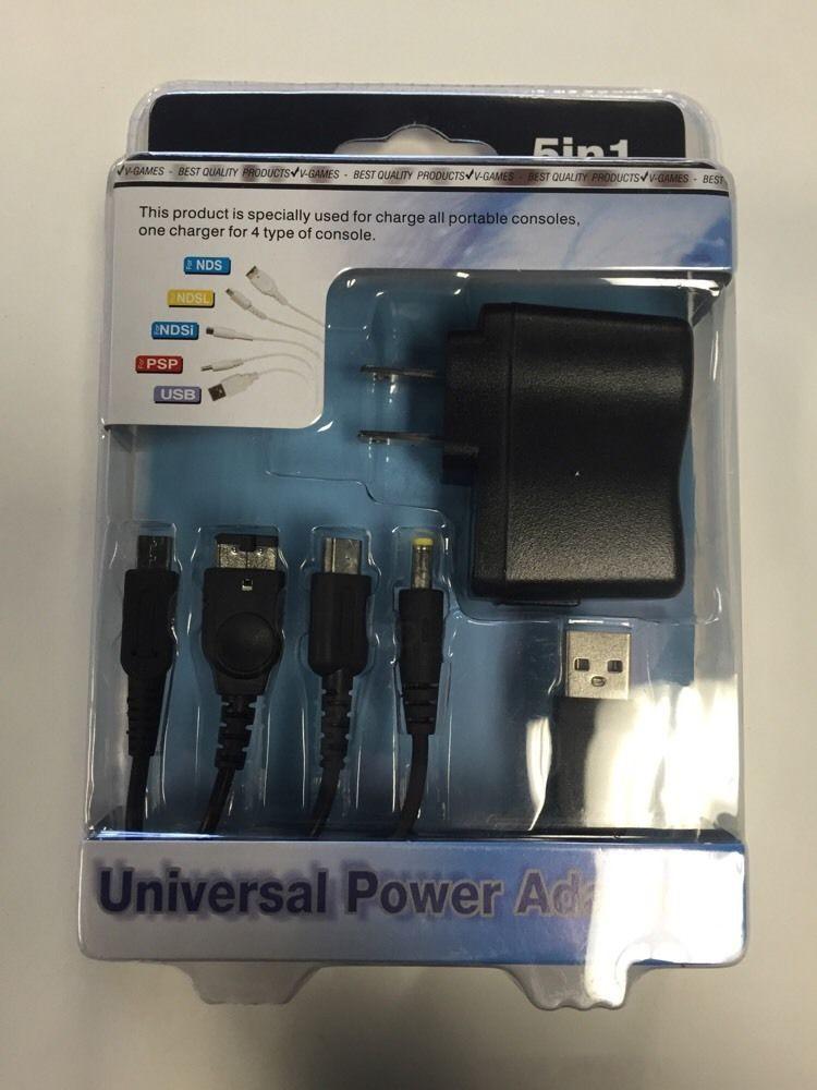 J2Games.com | 5 In 1 Universal Power Adapter (Brand New) DS / PSP / DSLite / GBA / 2DS.