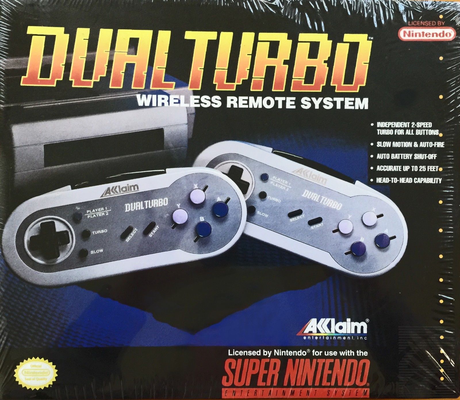 J2Games.com | Dual Turbo Wireless Controllers (Super Nintendo) (Pre-Played - CIB - Good).