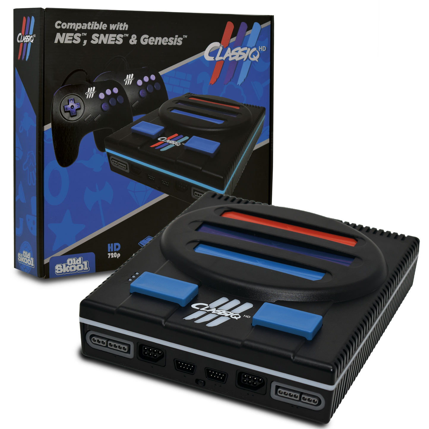 Classiq 3 HD 720p Sistema de videojuegos 3 en 1 (Nintendo/SNES/Genesis)