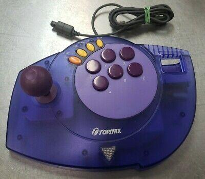 Sega Dreamcast Púrpura TopMax Enforcer Fightstick y VMU (Sega Dreamcast)