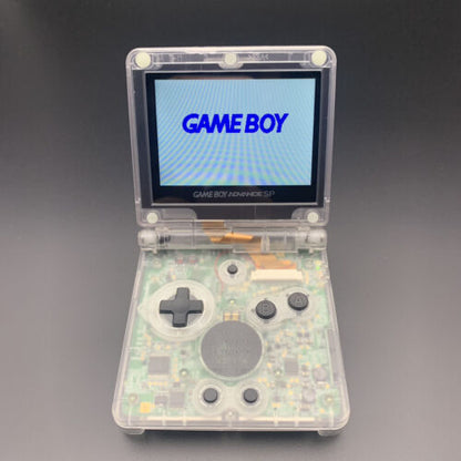 Custom Modded Gameboy Advance SP Translucent Glow in the Dark with IPS Screen (Gameboy Advance)