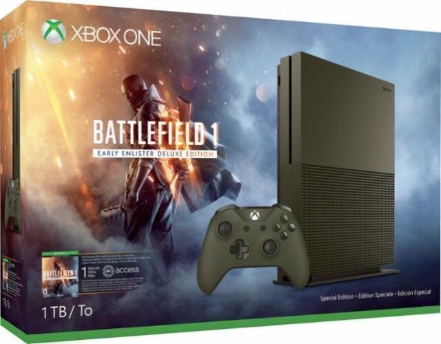 Xbox One S 1TB Console Military Green (Xbox One)