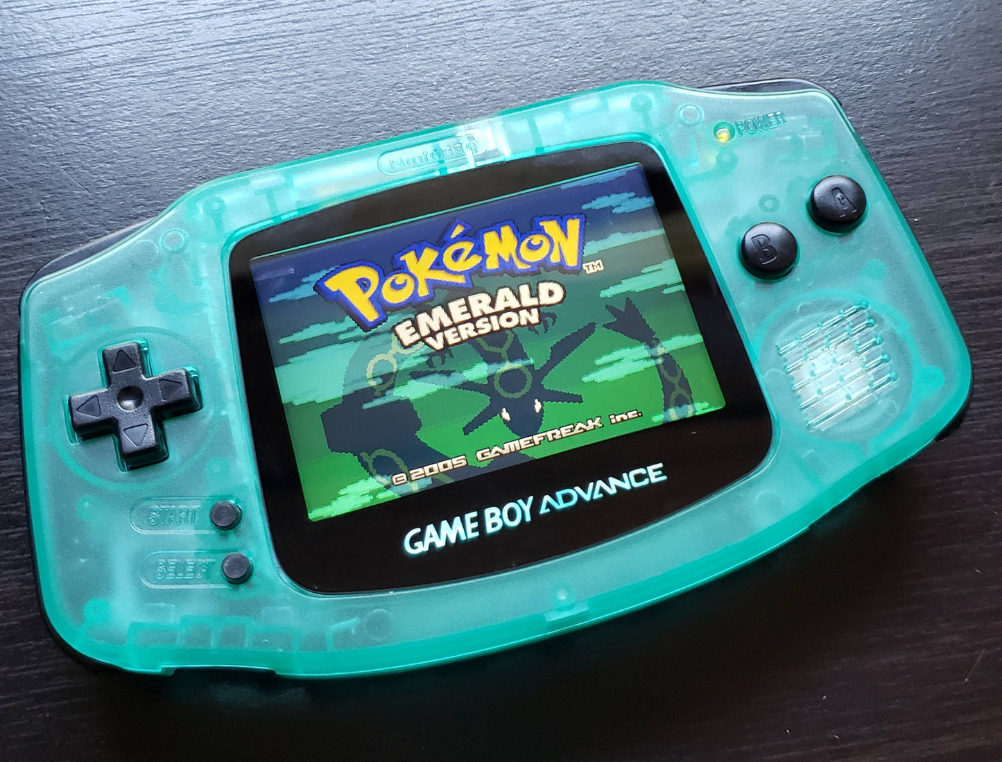 Custom Modded Gameboy Advance Glow in the Dark Green Console (Gameboy Advance)