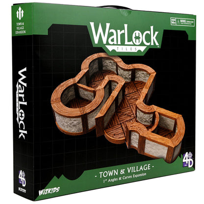 Warlock Tiles: Town & Village- 1 in. Angles & Curves Expansion (Toys)