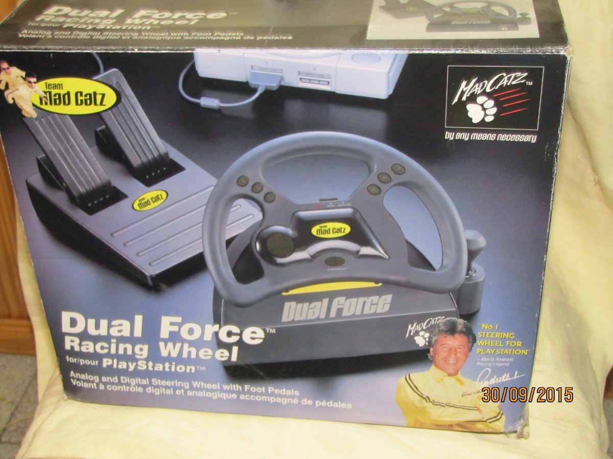 J2Games.com | Dual Force Racing Wheel (Playstation) (Pre-Played - Game Only).
