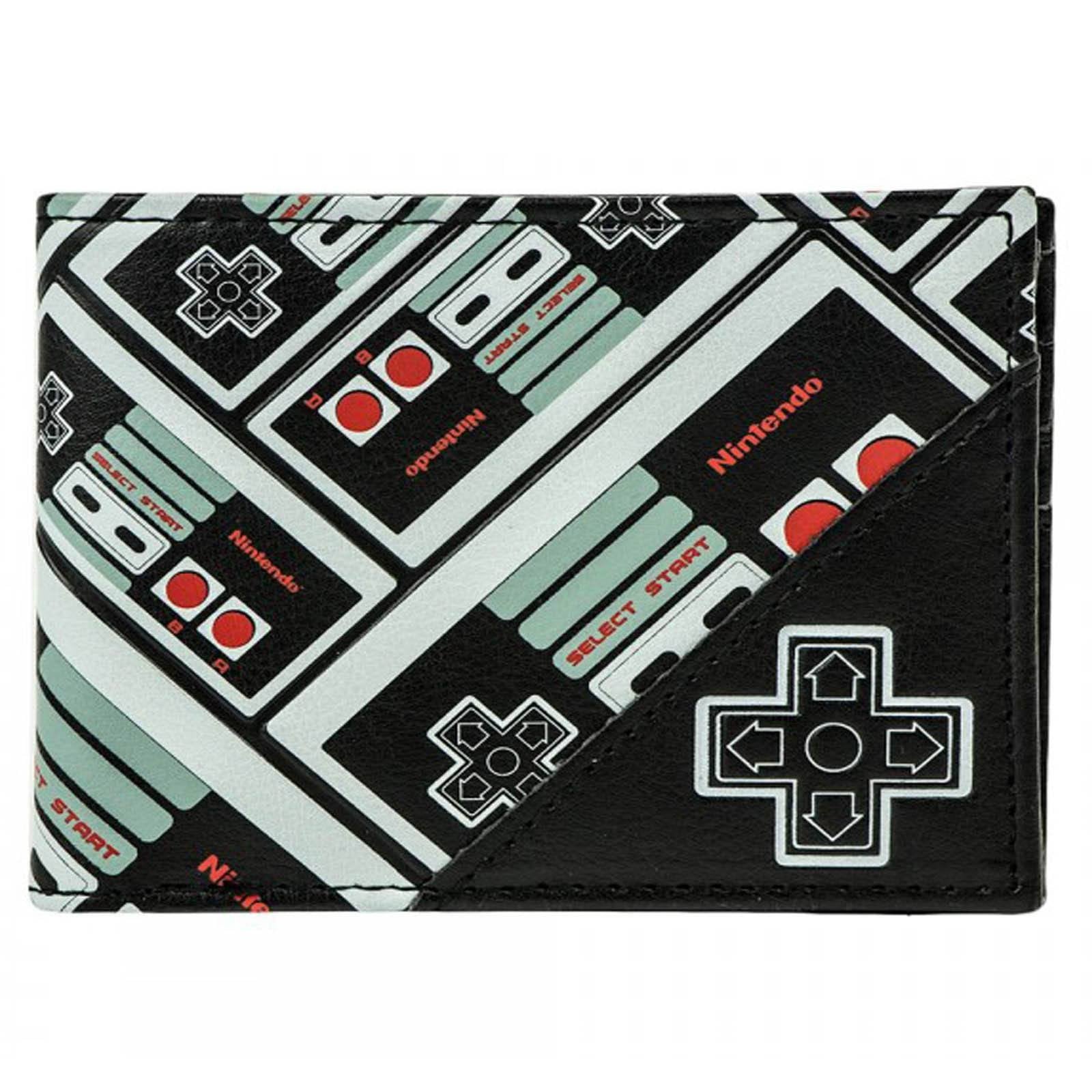 J2Games.com | Nintendo NES Controller All Over Bi-Fold (Wallet) (Brand New).