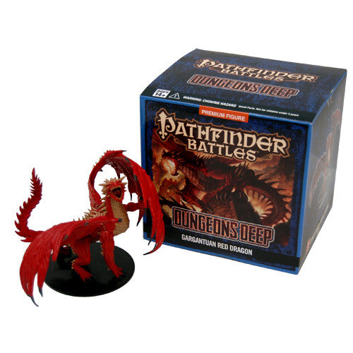 Pathfinder Battles: Dungeons Deep- Gargantuan Red Dragon Premium Figure (Toys)