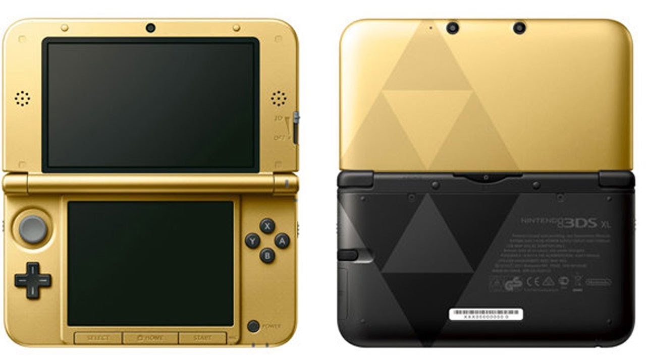 Limited Edition Gold And Black Zelda Triforce 3DS XL System (Nintendo 3DS)